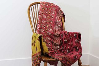A collection of Suzani textiles,