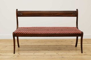 A rosewood bench,