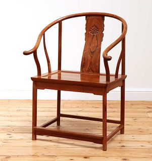A Chinese horseshoe back chair,