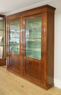 A large mahogany display cabinet,