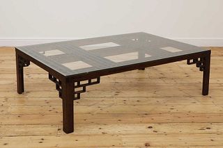 A low Chinese softwood coffee table,