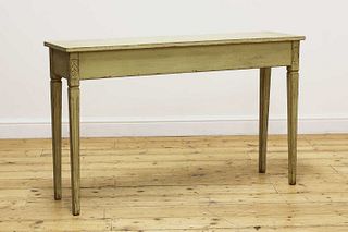 A painted console table in the Continental taste,