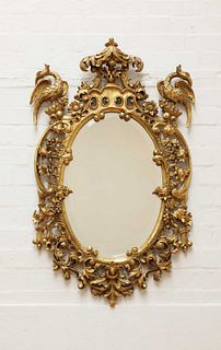 A Continental wall mirror,