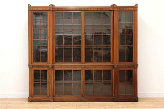 A mahogany library bookcase,