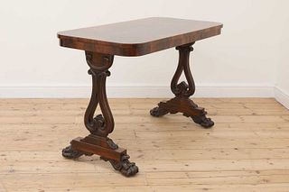 A George IV rosewood centre table,