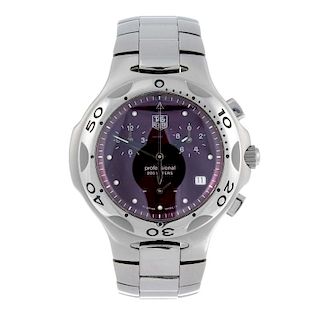 TAG HEUER - a gentleman's Kirium chronograph bracelet watch. Stainless steel case with calibrated be