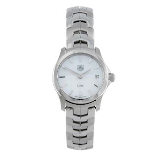 TAG HEUER - a lady's Link bracelet watch. Stainless steel case. Reference WJF1411, serial YU5118. Un