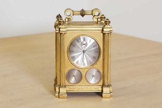 A William IV gilt brass carriage timepiece,