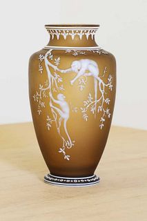 A Thomas Webb & Sons Gem Cameo glass vase