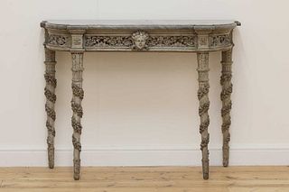 A Louis XVI painted console table,