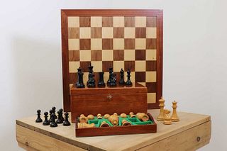 A Staunton Grandmaster chess set by Jaques of London,