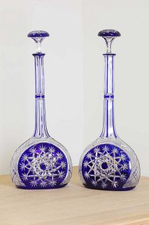 A pair of Baccarat 'Tsar' pattern decanters,