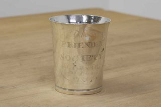 A George III silver beaker,