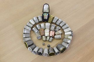 A collection of thimbles,