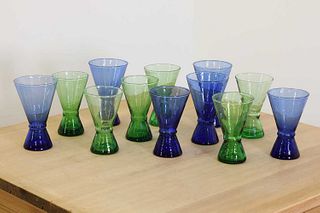 A set of thirty-eight wine glasses,