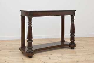 A rosewood console table,
