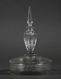 Fostoria Glass Perfume Powder Ring Trinket Jar