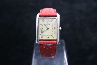 Cartier Vermeil Tank Quartz Ladies Wristwatch