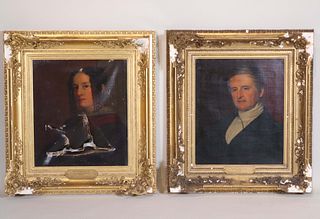 Two Portraits by William Page, Oil on Canvas