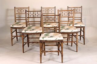 Six Grain-Painted Fancy Chairs