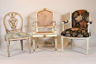 Three Neoclassical Style Chairs