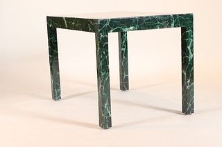 Modern Faux Malachite Side Table