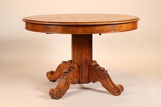 Victorian Carved Maple Extension Dining Table
