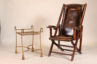 Victorian Mahogany Folding Armchair