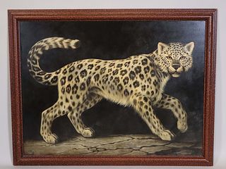 William Skilling, 'Snow Leopard', Oil on Canvas