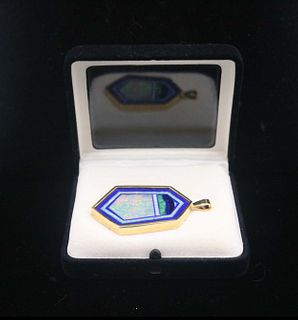 Jim Kaufmann 18K Intarsia Lapis Lazuli Pendant