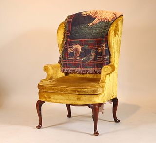 George I Style Walnut-Stained Easy Chair