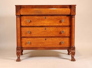 Empire Maple and Cherrywood Chest of Drawers
