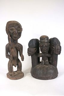 Two Carved Wood Sculptures