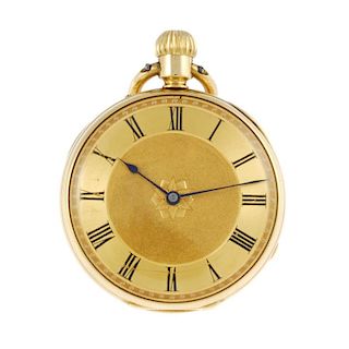 An open face pocket watch by IWC, retailed by Aug Ljungqvist. Continental white metal case, stamped
