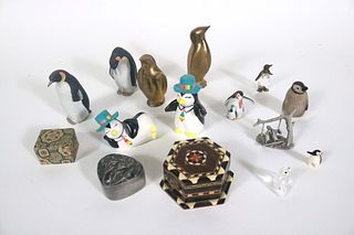 Penguins in Brass and Trinket Boxes 