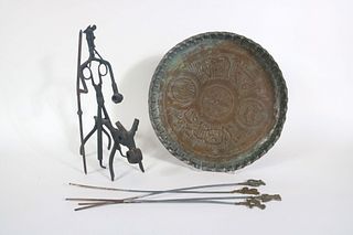 Mid Century Iron Tool Sculpture of Don Quixote 
