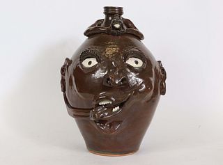 Billy Ray Hussey, Face Jug With Smaller Face Jug