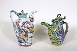 Two Covered Teapots