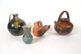 Group of Studio Pottery, 20th C.