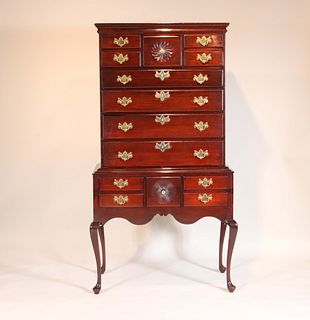 Queen Anne Cherrywood High Chest of Drawers