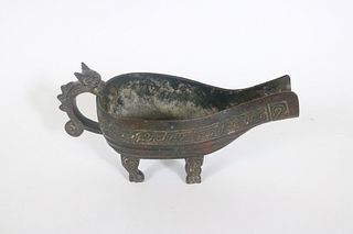 Chinese Bronze Footed Pitcher