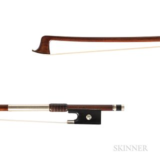 French Silver-mounted Viola Bow, Émile François Ouchard, c. 1930