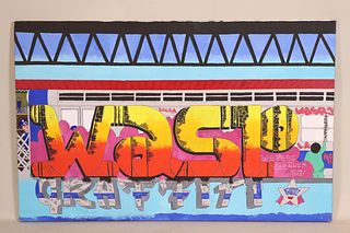 Nick Salsa, Oil on Canvas, Graffiti Art "Wasp"