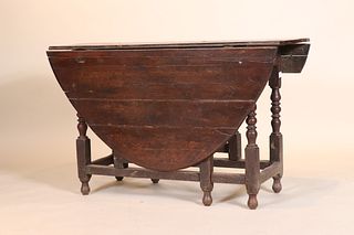 William & Mary Oak Gateleg Table
