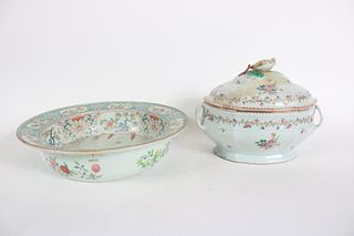 Chinese Export Covered Tureen and Foot Bath Bowl