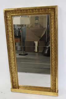John Frisks Stockholm Sgd  Antique Giltwood Mirror