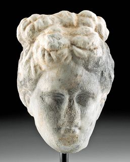 Fine Greek Hellenistic Marble Head, Possibly Aphrodite