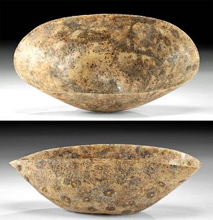 Roman Mosaic / Millefiori Oval Glass Bowl