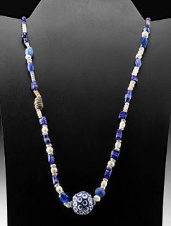 Gorgeous 9th C. Viking Glass Bead Necklace