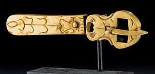 6th C. Visigoth Migration Gold 2-Piece Belt Buckle